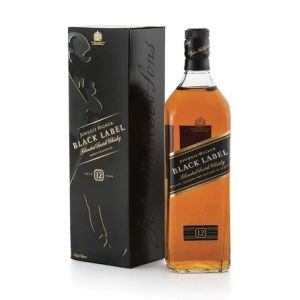 JOHNNIE WALKER BLACK BLENDED SCOTCH WHISKEY 1LITRE